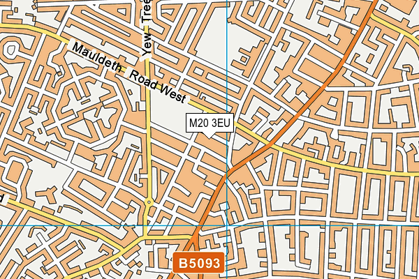 M20 3EU map - OS VectorMap District (Ordnance Survey)