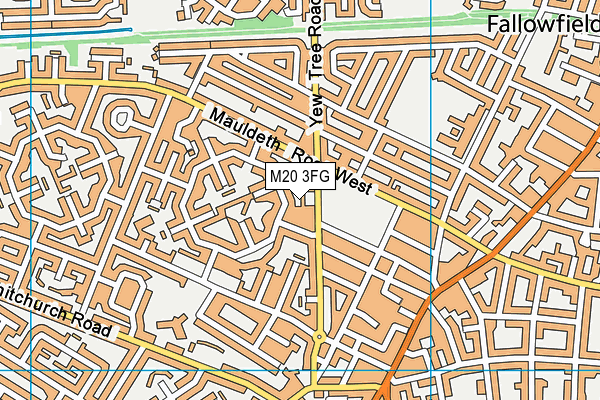 M20 3FG map - OS VectorMap District (Ordnance Survey)