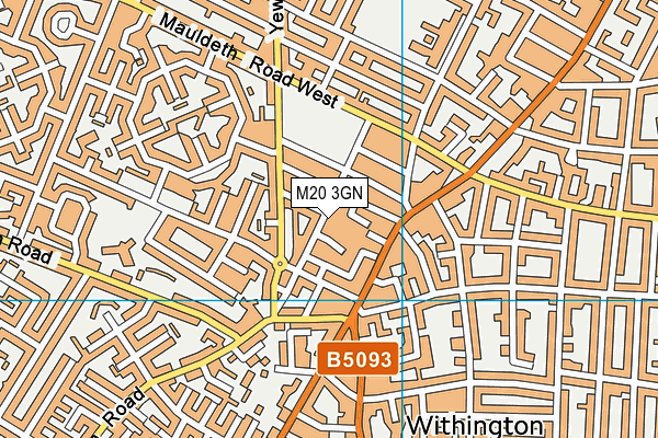 M20 3GN map - OS VectorMap District (Ordnance Survey)