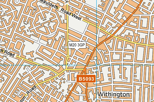 M20 3GP map - OS VectorMap District (Ordnance Survey)