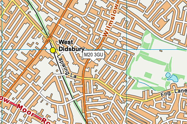M20 3GU map - OS VectorMap District (Ordnance Survey)