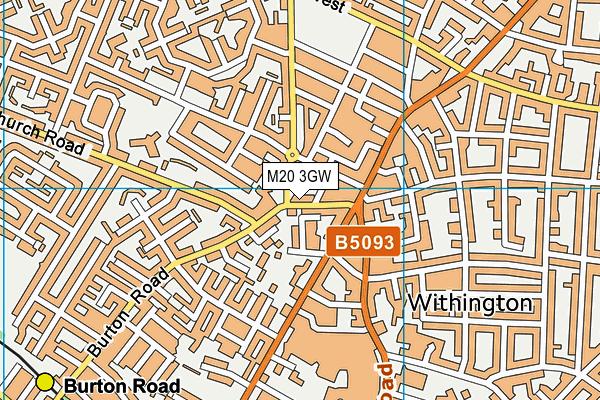 M20 3GW map - OS VectorMap District (Ordnance Survey)