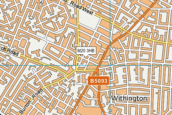 M20 3HB map - OS VectorMap District (Ordnance Survey)