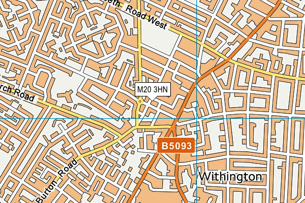 M20 3HN map - OS VectorMap District (Ordnance Survey)