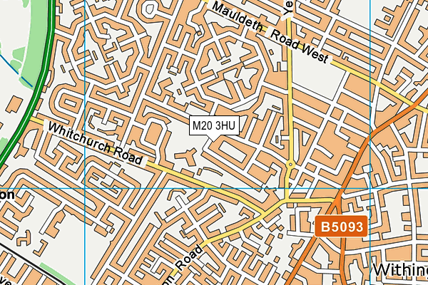 M20 3HU map - OS VectorMap District (Ordnance Survey)