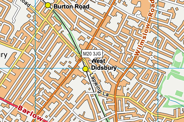 M20 3JG map - OS VectorMap District (Ordnance Survey)