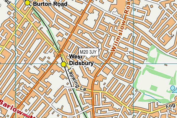 M20 3JY map - OS VectorMap District (Ordnance Survey)