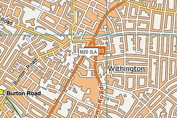 M20 3LA map - OS VectorMap District (Ordnance Survey)