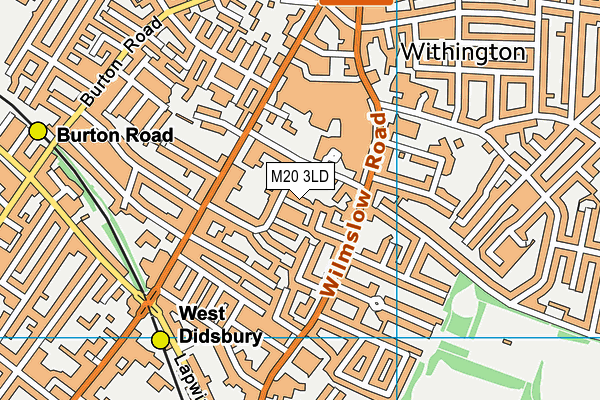 M20 3LD map - OS VectorMap District (Ordnance Survey)