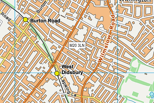 M20 3LN map - OS VectorMap District (Ordnance Survey)