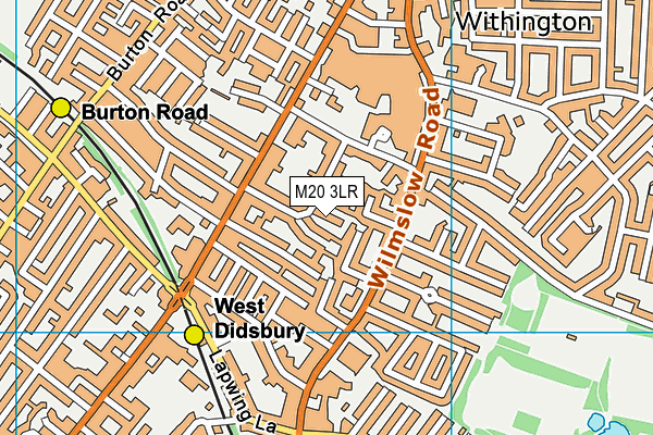 M20 3LR map - OS VectorMap District (Ordnance Survey)