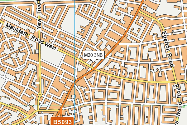 M20 3NB map - OS VectorMap District (Ordnance Survey)