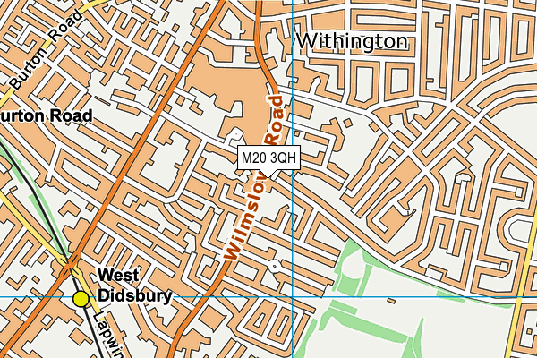 M20 3QH map - OS VectorMap District (Ordnance Survey)