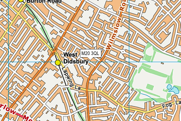 M20 3QL map - OS VectorMap District (Ordnance Survey)