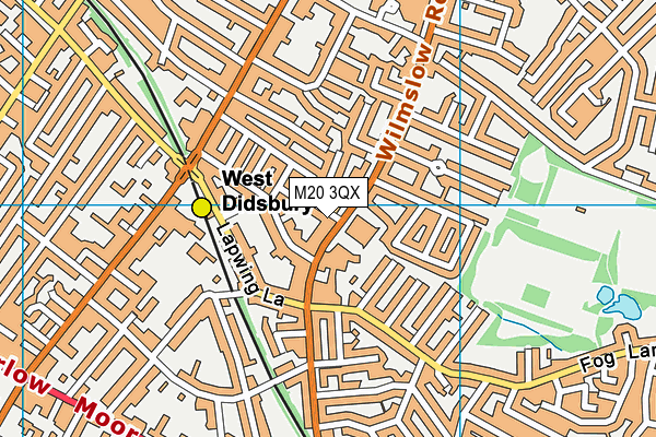 M20 3QX map - OS VectorMap District (Ordnance Survey)