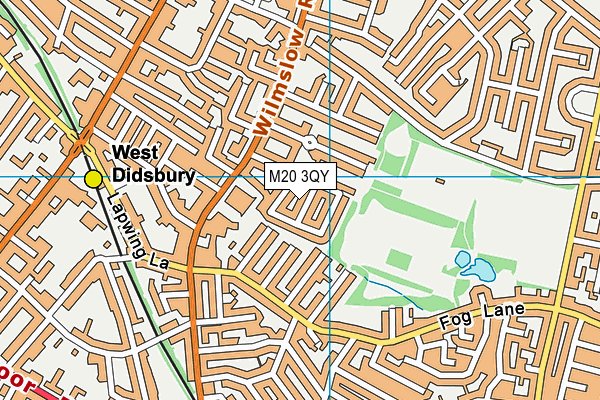 M20 3QY map - OS VectorMap District (Ordnance Survey)