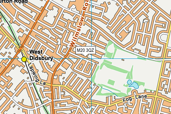 M20 3QZ map - OS VectorMap District (Ordnance Survey)