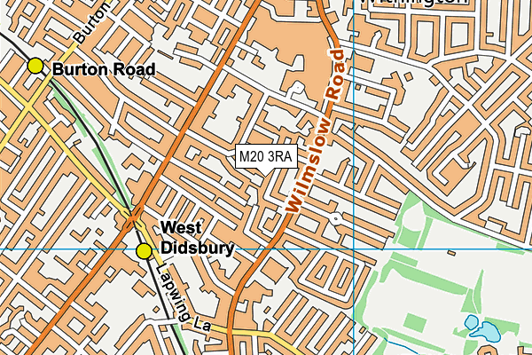 M20 3RA map - OS VectorMap District (Ordnance Survey)