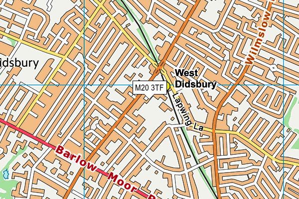 M20 3TF map - OS VectorMap District (Ordnance Survey)