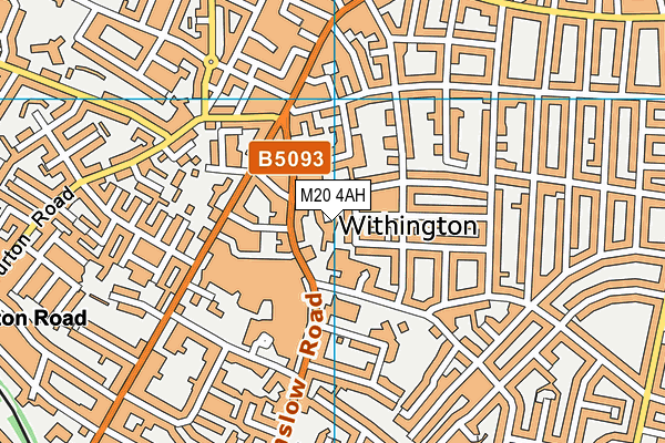 M20 4AH map - OS VectorMap District (Ordnance Survey)