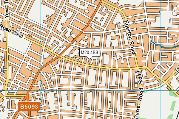 M20 4BB map - OS VectorMap District (Ordnance Survey)