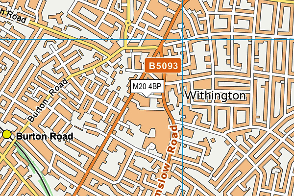 M20 4BP map - OS VectorMap District (Ordnance Survey)