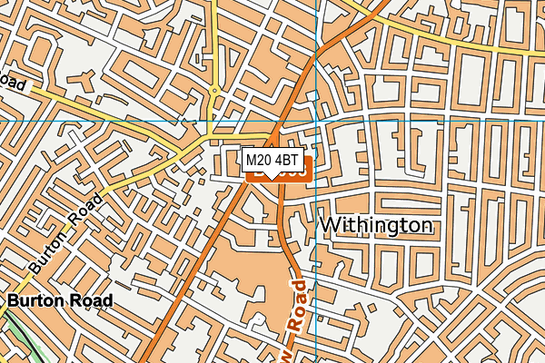 M20 4BT map - OS VectorMap District (Ordnance Survey)