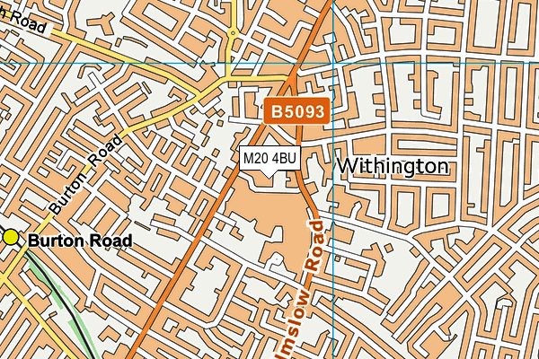 M20 4BU map - OS VectorMap District (Ordnance Survey)