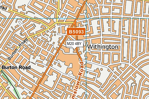 M20 4BY map - OS VectorMap District (Ordnance Survey)