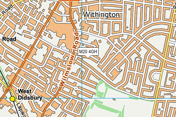 M20 4GH map - OS VectorMap District (Ordnance Survey)