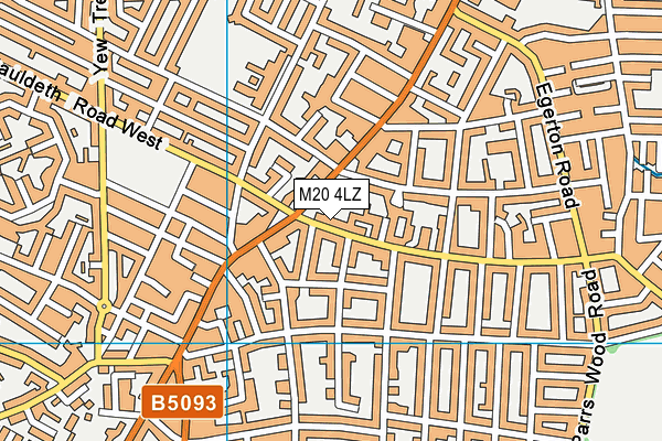 M20 4LZ map - OS VectorMap District (Ordnance Survey)