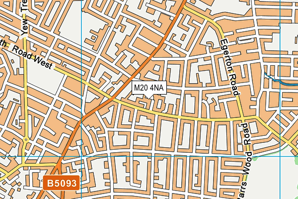 M20 4NA map - OS VectorMap District (Ordnance Survey)