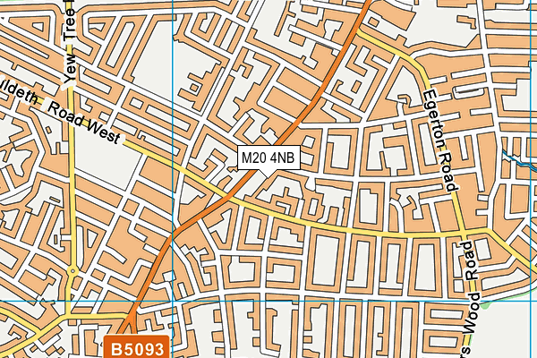 M20 4NB map - OS VectorMap District (Ordnance Survey)