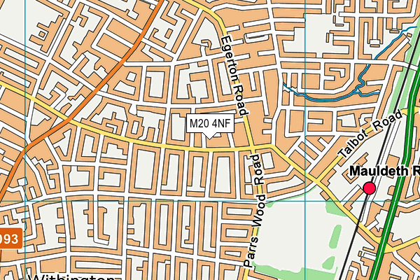 M20 4NF map - OS VectorMap District (Ordnance Survey)