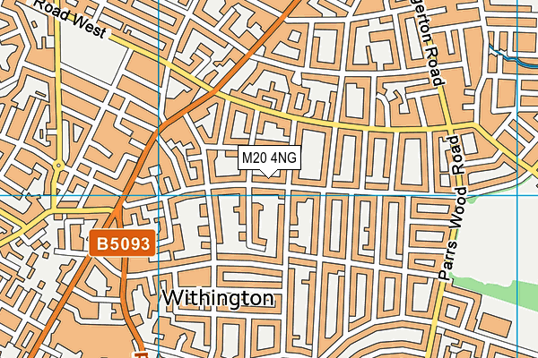 M20 4NG map - OS VectorMap District (Ordnance Survey)