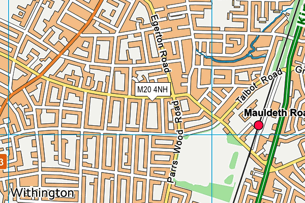 M20 4NH map - OS VectorMap District (Ordnance Survey)