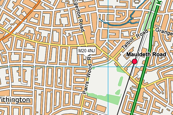 M20 4NJ map - OS VectorMap District (Ordnance Survey)