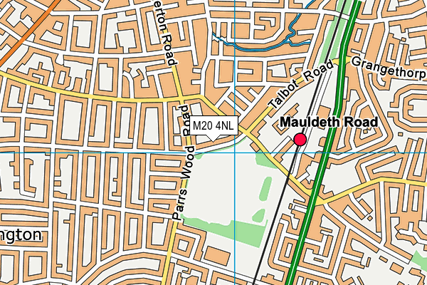 Ladybarn Park map (M20 4NL) - OS VectorMap District (Ordnance Survey)