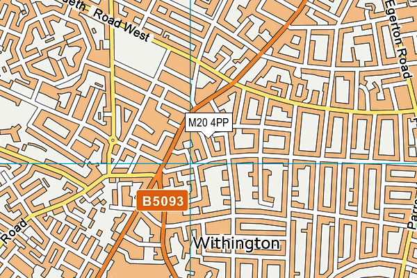 M20 4PP map - OS VectorMap District (Ordnance Survey)