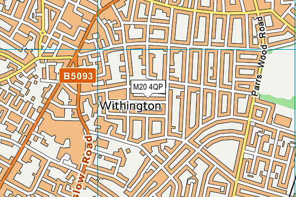 M20 4QP map - OS VectorMap District (Ordnance Survey)