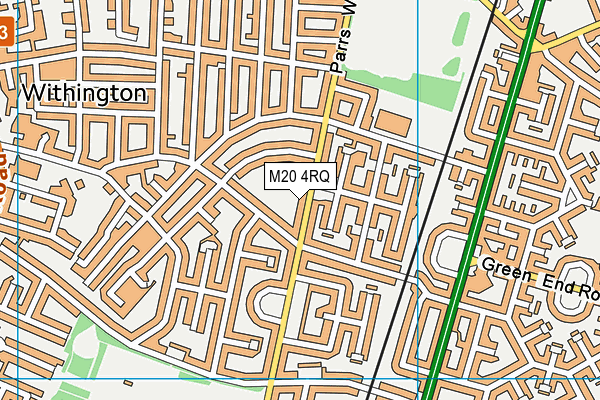 M20 4RQ map - OS VectorMap District (Ordnance Survey)