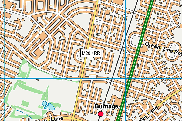 M20 4RR map - OS VectorMap District (Ordnance Survey)