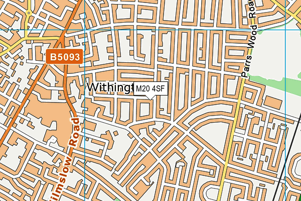 M20 4SF map - OS VectorMap District (Ordnance Survey)