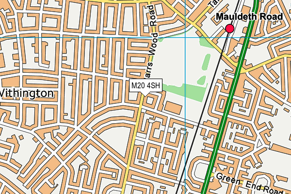 M20 4SH map - OS VectorMap District (Ordnance Survey)