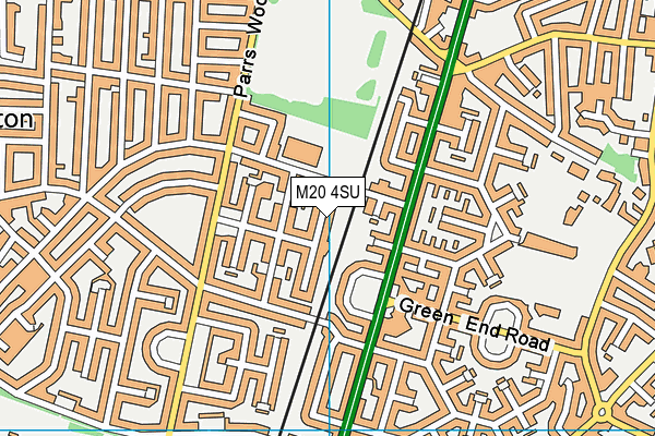 M20 4SU map - OS VectorMap District (Ordnance Survey)