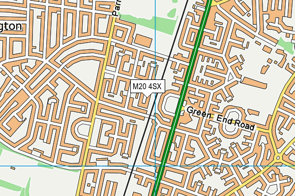 M20 4SX map - OS VectorMap District (Ordnance Survey)