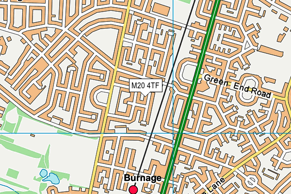 M20 4TF map - OS VectorMap District (Ordnance Survey)