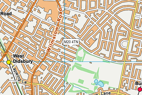 M20 4TN map - OS VectorMap District (Ordnance Survey)