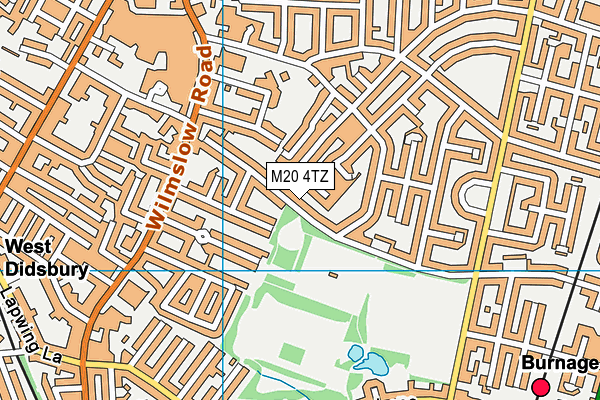 M20 4TZ map - OS VectorMap District (Ordnance Survey)