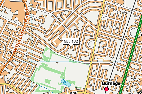 M20 4UD map - OS VectorMap District (Ordnance Survey)